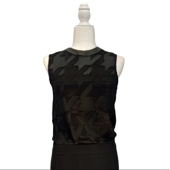 Space Style Concept Blouson Pleated Mini Dress with Leather Collar - Picture 3 of 10